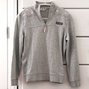 Vinyard vines shep grey quarter zip sweater🌊